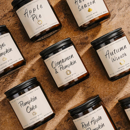 Cinnamon & Pumpkin Scented Candle – Fall Candles for Home Scented, Soy Candles for Home, 7 oz Cozy
