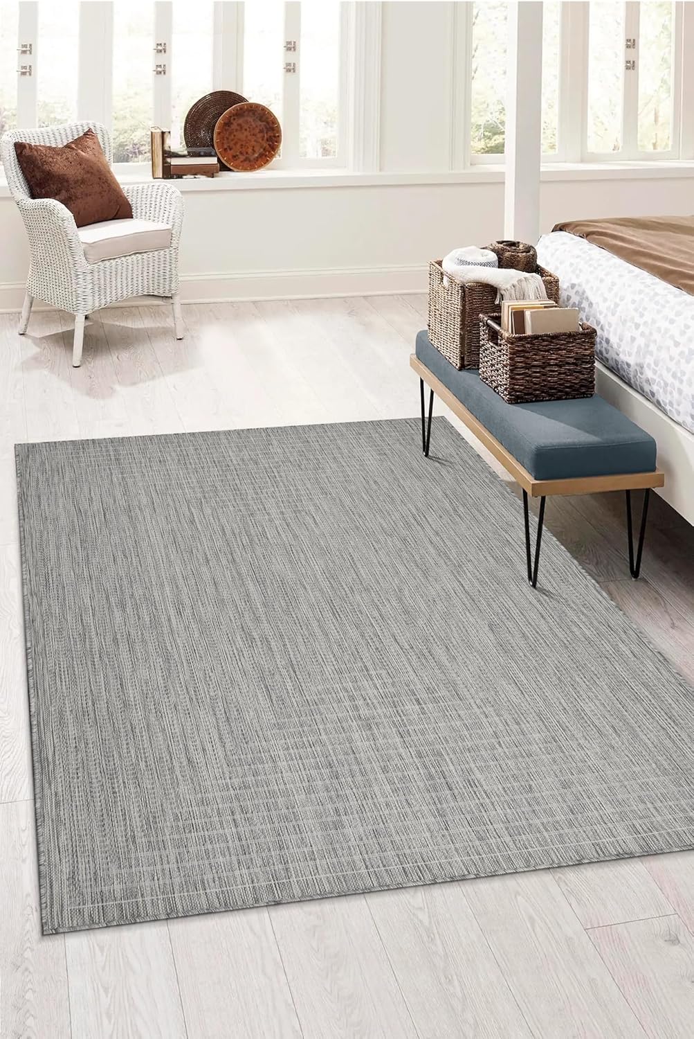 Adiva Rugs Outdoor Indoor Area Rug, Weather Resistant, Easy to Clean, Stain Resistant Floor Mat for