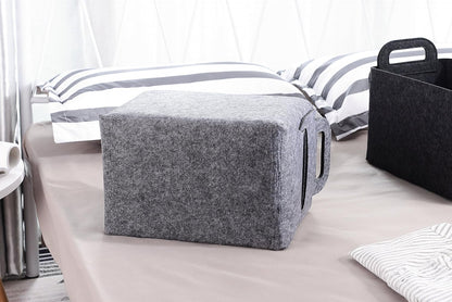 Minoisome Storage Basket Felt Storage Bin Collapsible& Convenient Box Organizer with Carry Handles