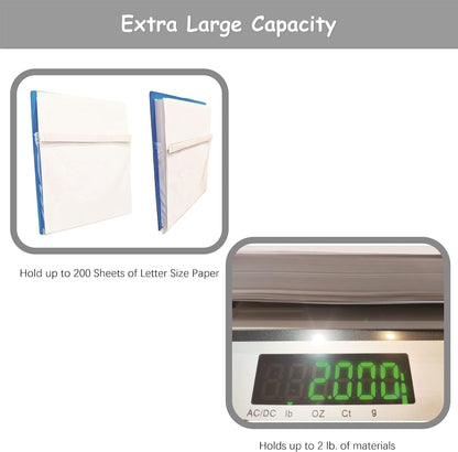 Magnetic Pocket 4 Pack – Self-Adhesive Magnetic Storage Pouch for Documents, Notes & Tools, Strong