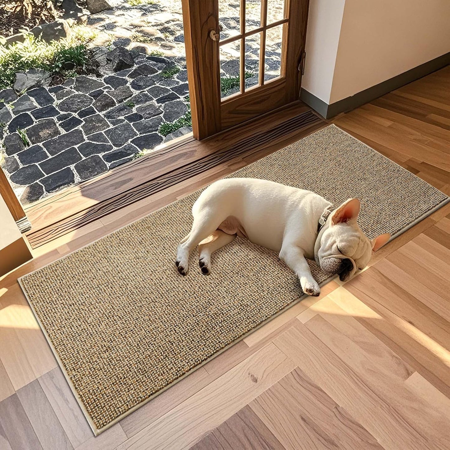 JSEI Dirt Trapper Door Mat 24"x60" Non-Slip Washable Entrance Mat, Dog Doormats, Absorbent &