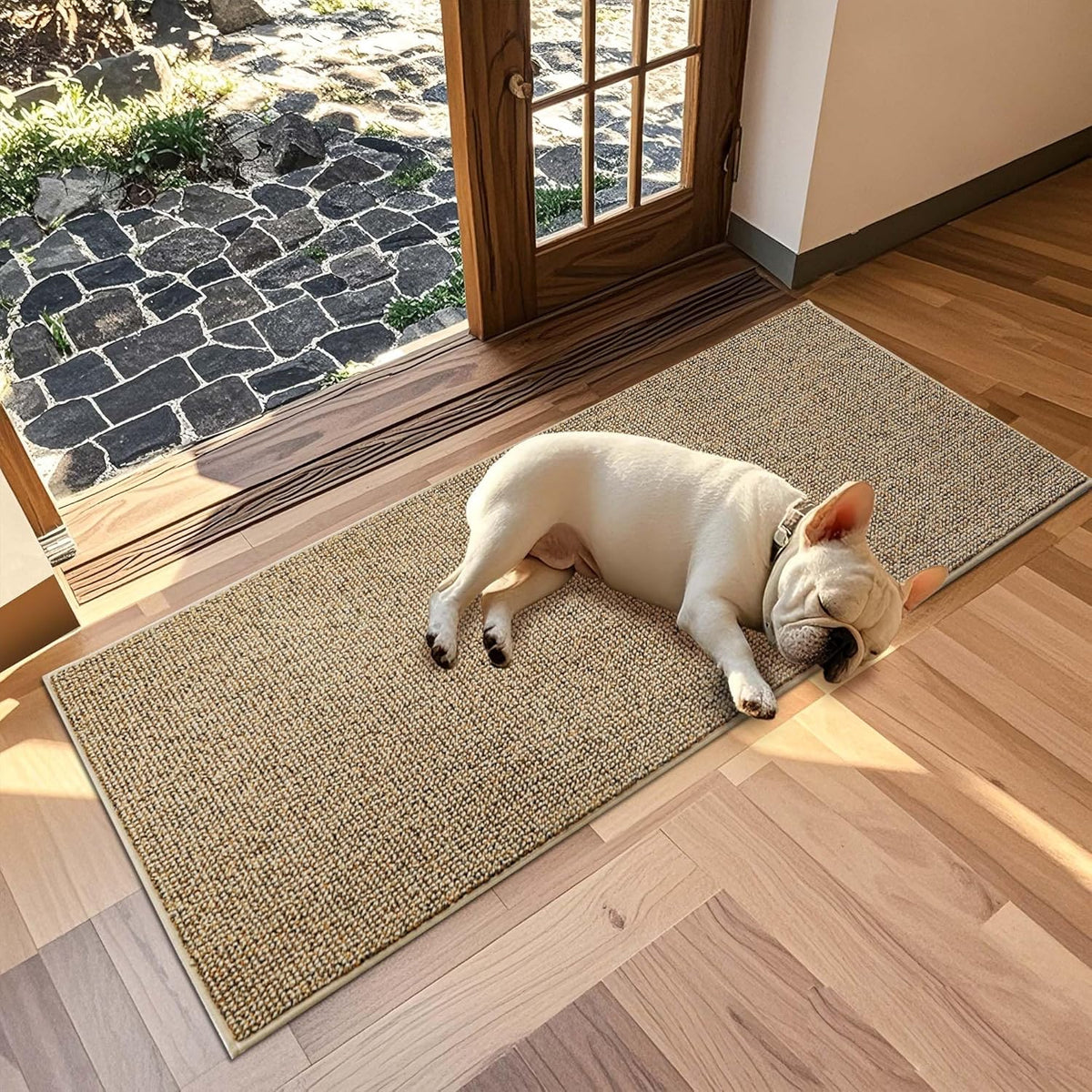 JSEI Dirt Trapper Door Mat 24"x60" Non-Slip Washable Entrance Mat, Dog Doormats, Absorbent &