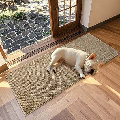 JSEI Dirt Trapper Door Mat 24"x60" Non-Slip Washable Entrance Mat, Dog Doormats, Absorbent &