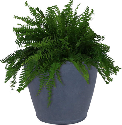 Sunnydaze 24-Inch Anjelica Large Plastic Pot for Plants - Outdoor Polyresin Round Planter with