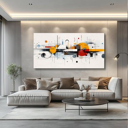 KELIYUAN Abstract Geometry Print Red Yellow Blue Minimalist Art Home Decor Abstract Modern Art