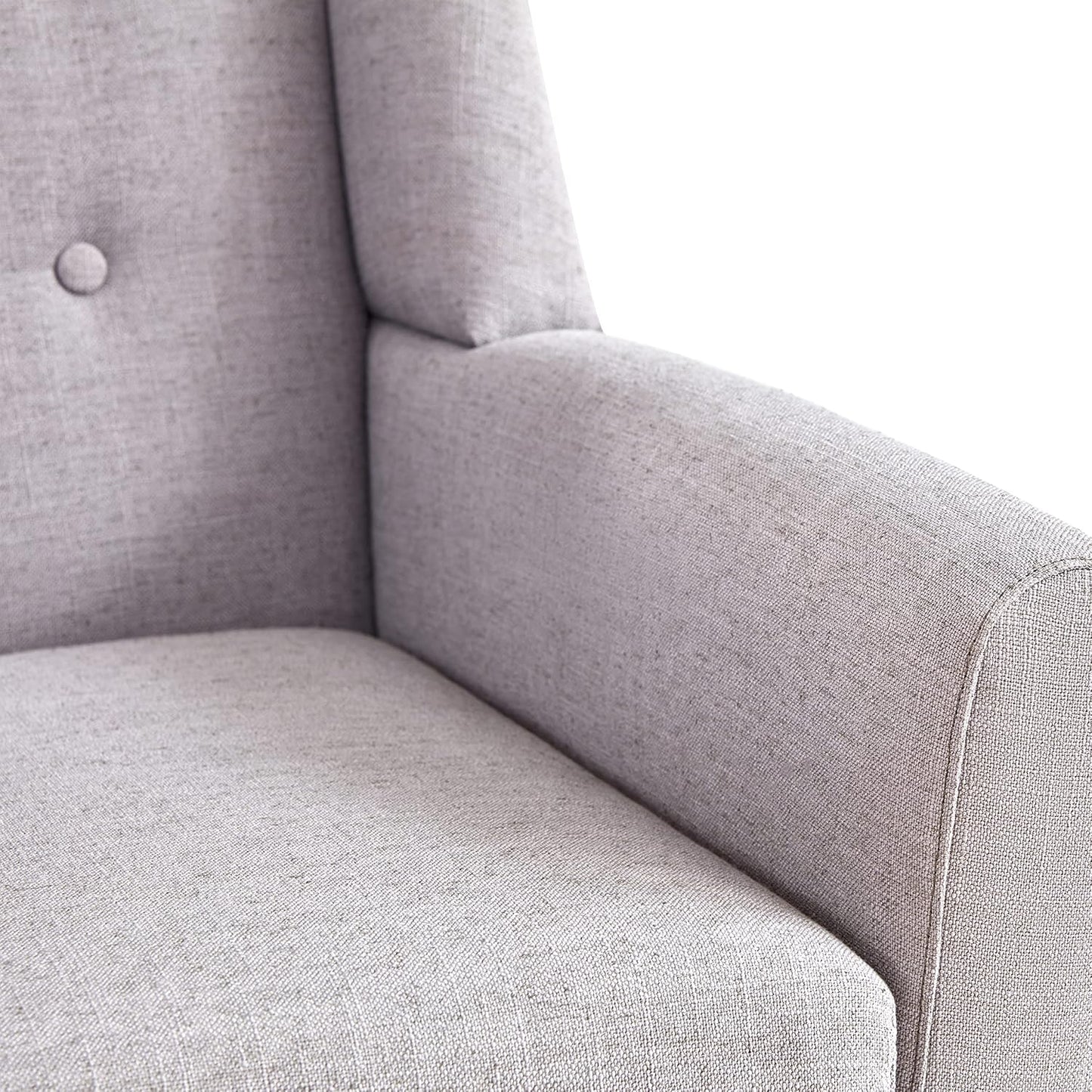 HUIMO Button-Tufted Accent Chairs Set of 2,Upholstered Reading Living Room Chair,Mid Century Modern