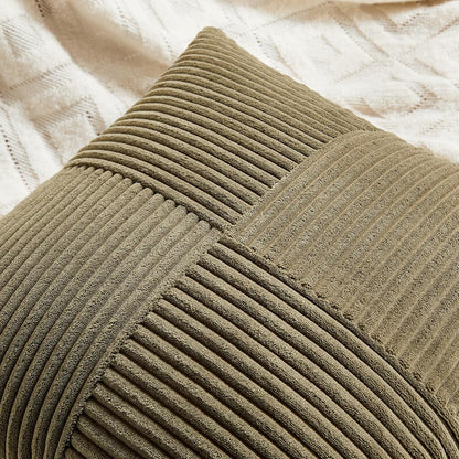 Fancy Homi 2 Packs Olive Green Decorative Throw Pillow Covers 18x18 Inch for Living Room Couch Bed