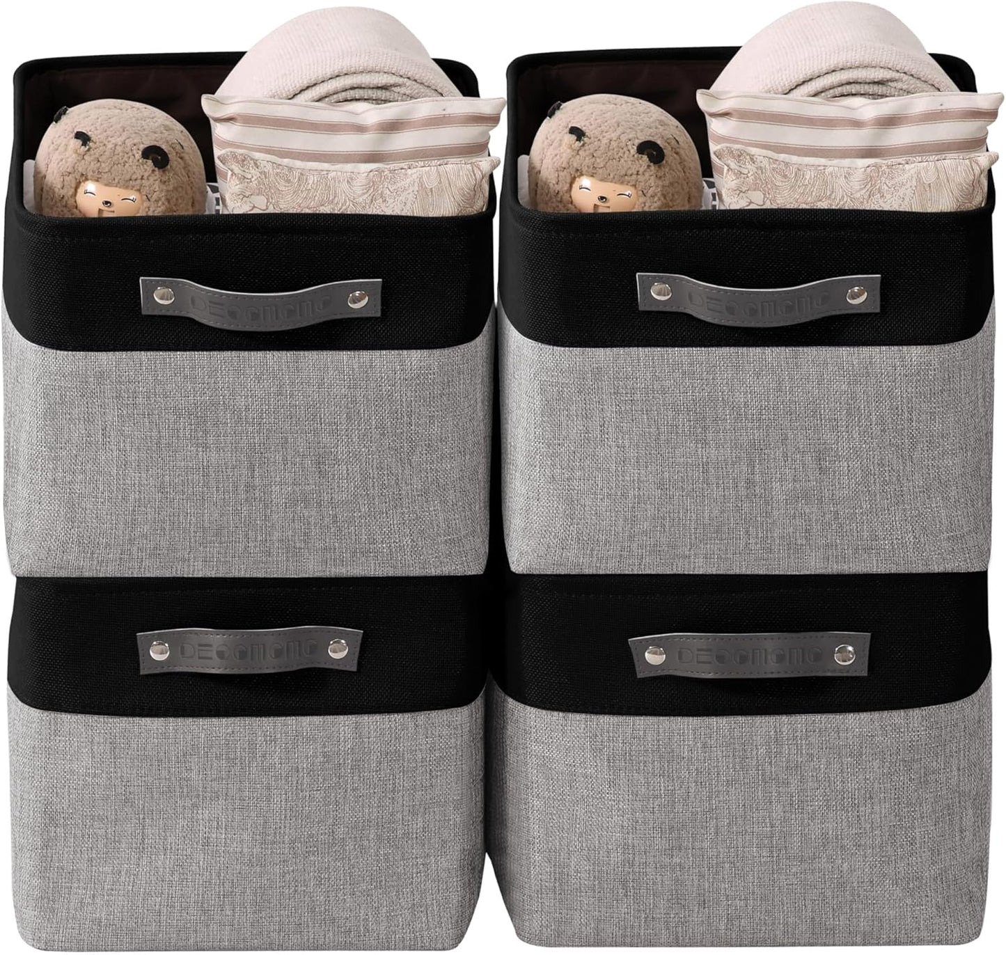 DECOMOMO Storage Baskets for Shelves - Fabric Closet Organizers and Storage Bins, Perfect Baskets