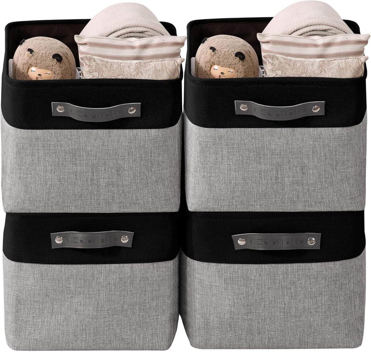 DECOMOMO Storage Baskets for Shelves - Fabric Closet Organizers and Storage Bins, Perfect Baskets