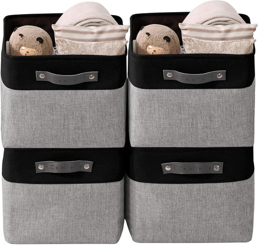 DECOMOMO Storage Baskets for Shelves - Fabric Closet Organizers and Storage Bins, Perfect Baskets
