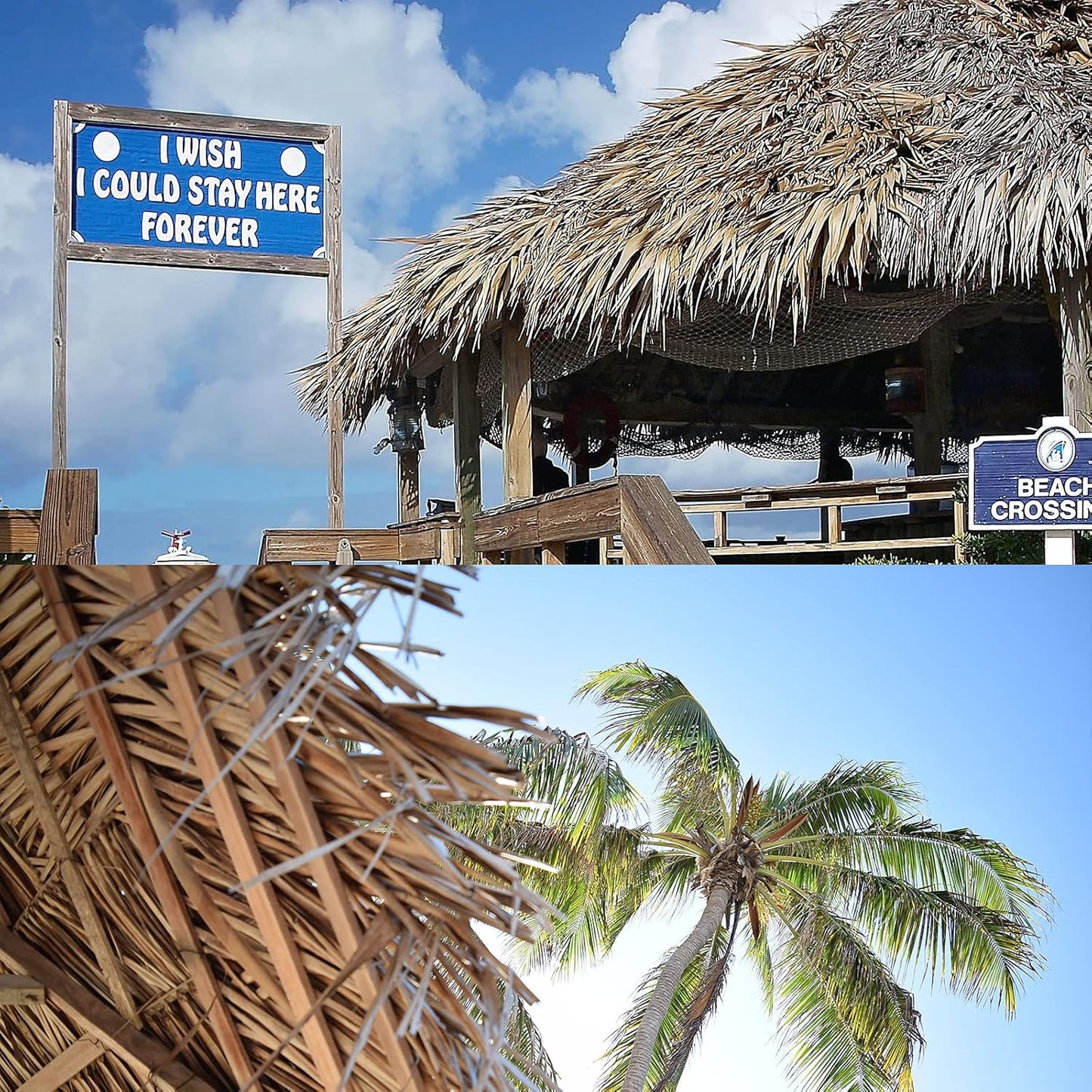 16.5ft Tiki Straw Roof Thatch-Mexican Style Artificial Palm Thatch Rolls Tiki Bar Hut Grass Duck