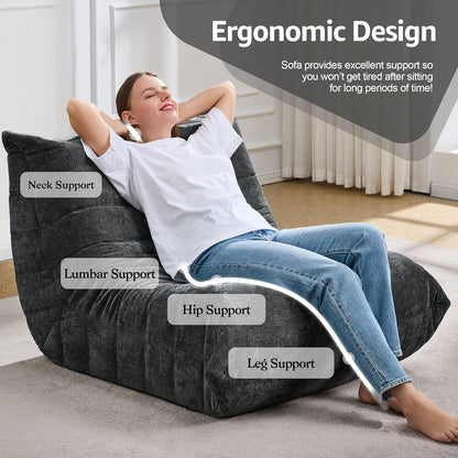 Bean Bag Chairs for Adults Giant Bean Bag Chair Memory Foam BeanBag Chair Big Bean Bag Sofa with