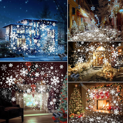 Snowflake Projector Lights, Christmas Decorations Lighting Projector, with Timer Dynamic Led Snow