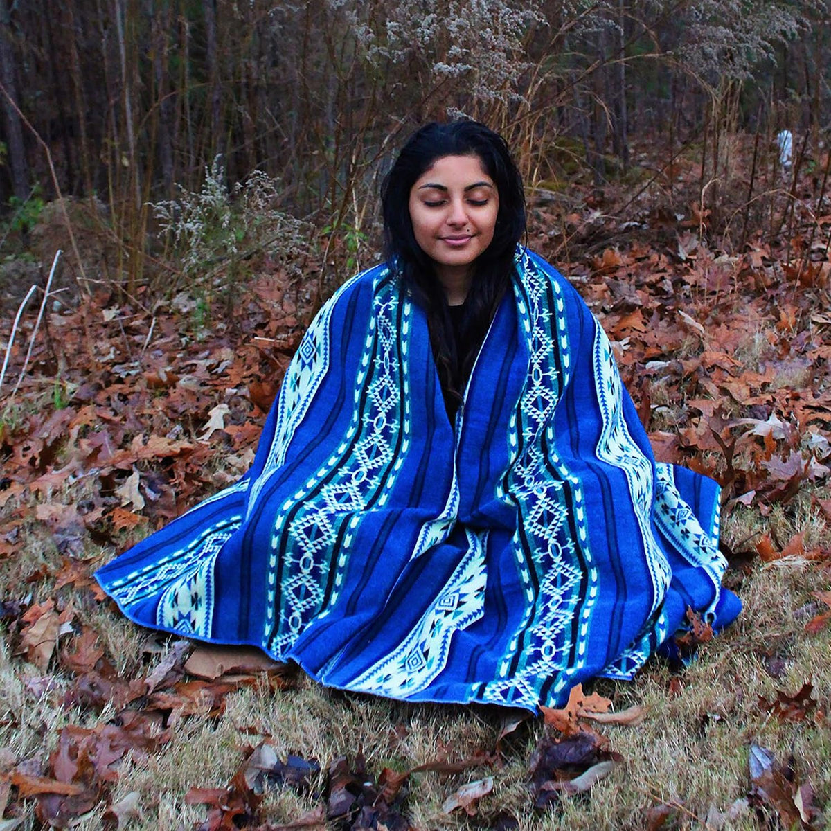 Inca Aztec Throw, Queen, King Blanket | Southwest Indian Navajo Boho Style | Native Cover for