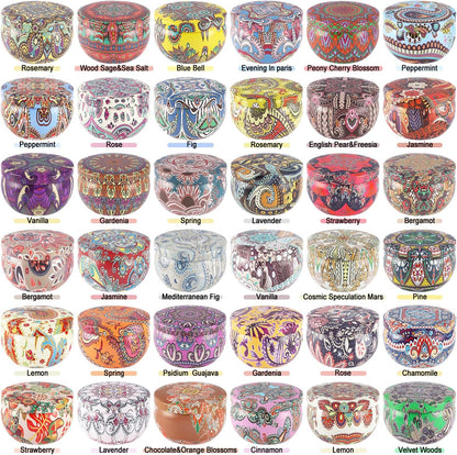 36 Pack Scented Candles Set for Home, Relaxing Stress Relief, Aromatherapy - Natural Soy Wax and