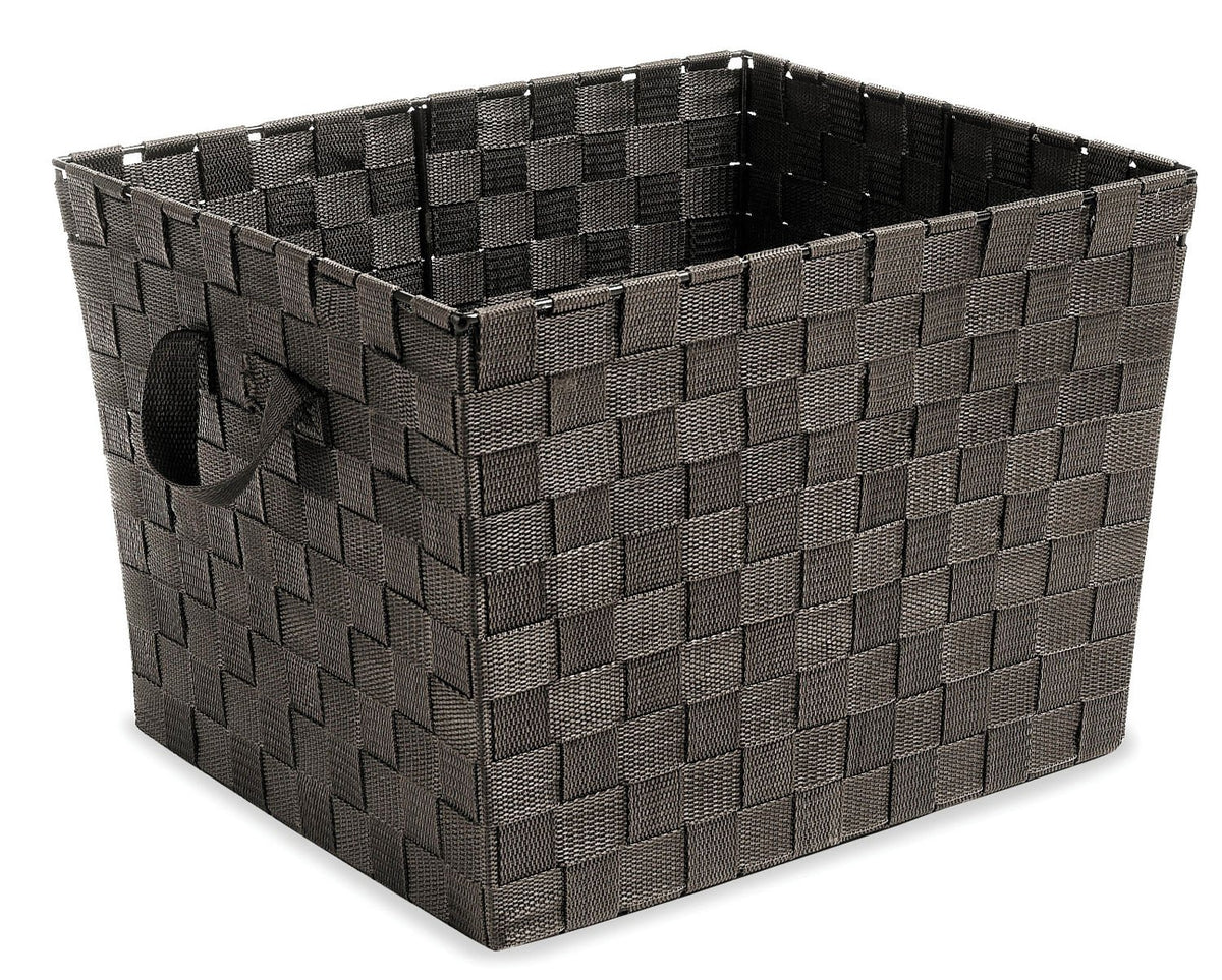 Whitmor Woven Strap Storage Tote Basket - Espresso , Large