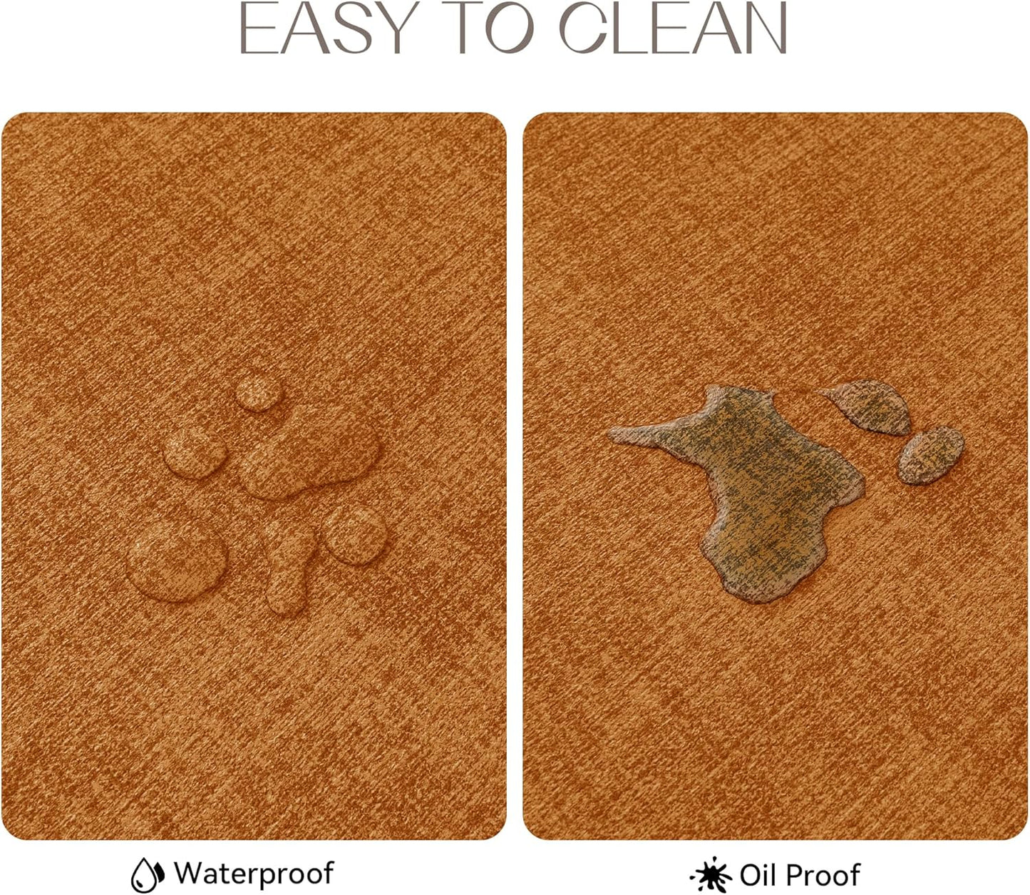 Romanstile Fall Vinyl Placemats Set of 4-12 X 18 Inch - Heat Resistant Place Mats 100% Waterproof