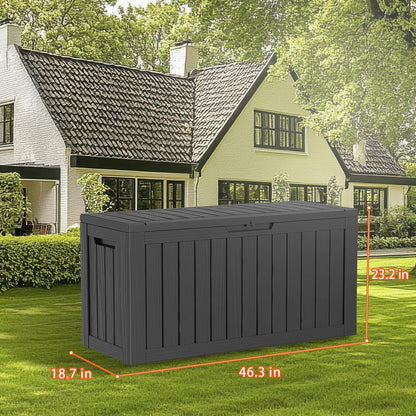 DRATO 80 Gallon Deck Box, Outdoor Storage Box for Patio Furniture, Patio Cushions, Gardening Tools
