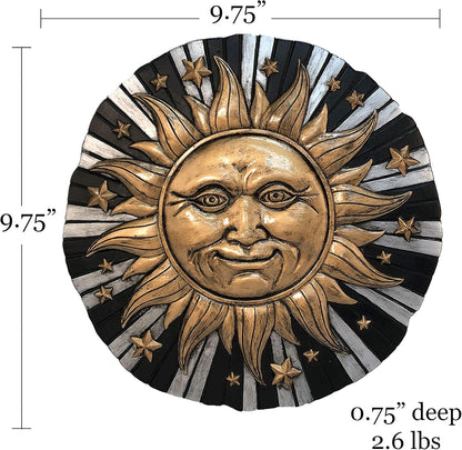Spoontiques - Garden Décor -Sunface Stepping Stone - Decorative Stone for Garden