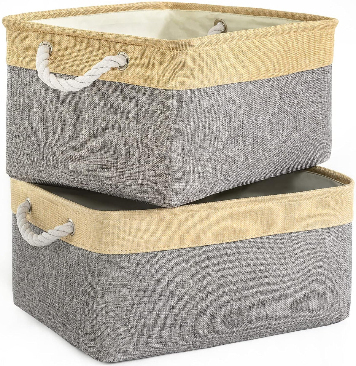 TheWarmHome Storage Basket for Organizing - 3 Pack 14x10x7 inch Large Collapsible Storage Bin for