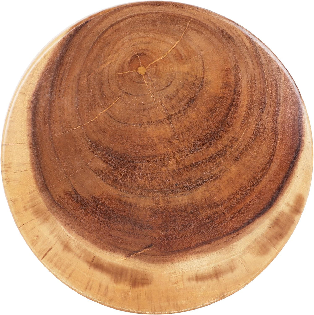 Rutledge & King Kirklee Wood End Table - Small Round Side Table - Suar Wood Side Table - Round