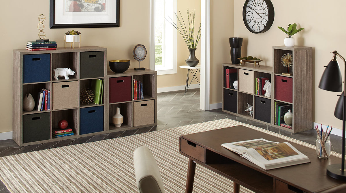ClosetMaid 3 Cube Storage Shelf Organizer Bookshelf with Back Panel, Easy Assembly, Wood, Weathered