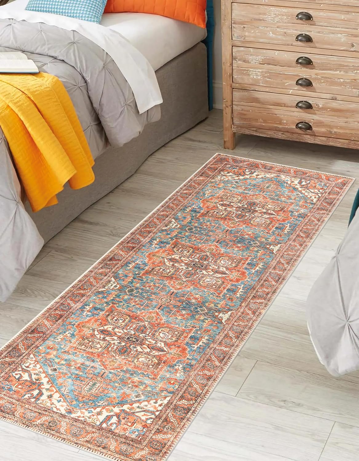 Keen Home Design 2x10 Rug - Machine Washable Runner with Non-Slip Backing, Ideal for Hallway
