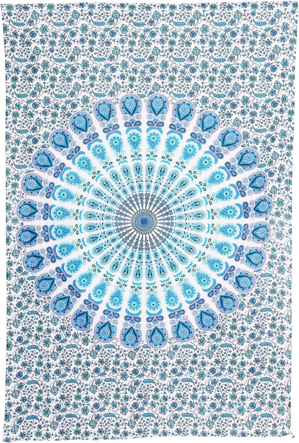 Bless International Handmade Indian hippie Bohemian Psychedelic Peacock Mandala Wall hanging
