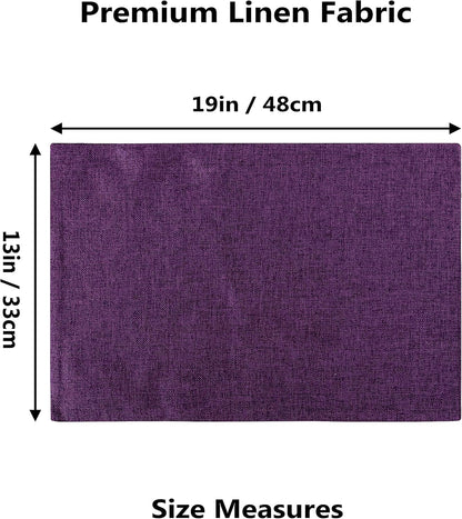 Home Brilliant Cloth Placemats Set of 8 Heat Resistant Dining Table Place Mats for Kitchen Table