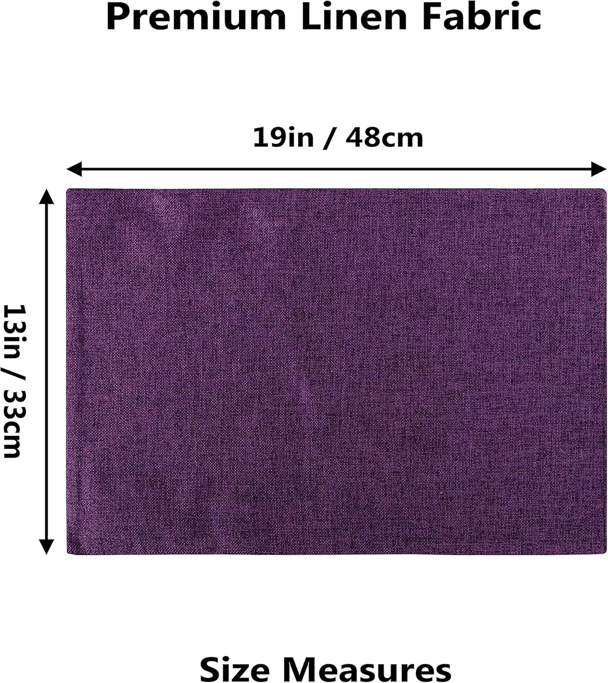 Home Brilliant Placemats Set of 6 Heat Resistant Dining Table Place Mats for Kitchen Table, 13 x 19