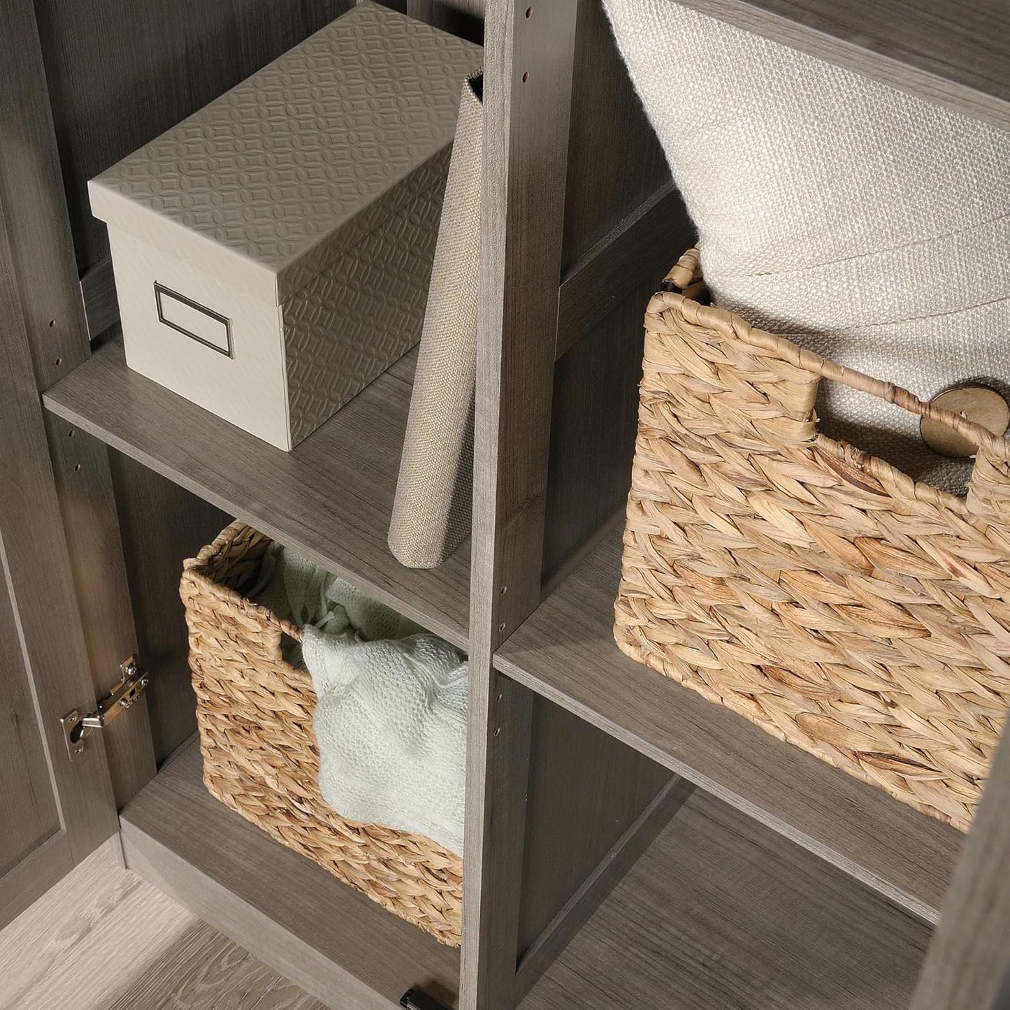 Sauder Select Storage Cabinet, Pantry Cabinet Kitchen Storage with Adjustable Shelves, Bathroom