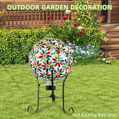 VOREEN Mosaic Glass Gazing Ball Outdoor Gazing Globe, Reflective Ball Yard Decoration for Homes