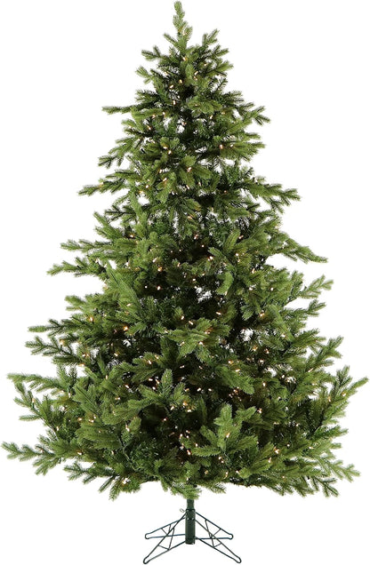 Fraser Hill Farm 9-Ft. Foxtail Pine Artificial Christmas Tree with Warm White LED Lights and Stand