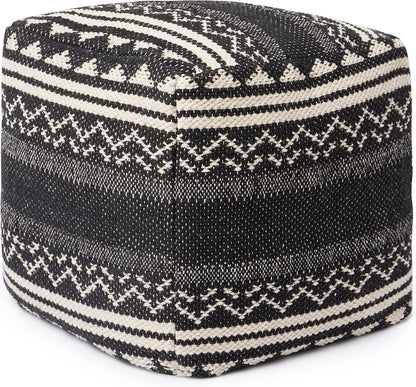 REDEARTH · Tufted Pouf Ottoman with Filler Textured Storage Cube Bean Bag Pouffe Footrest for