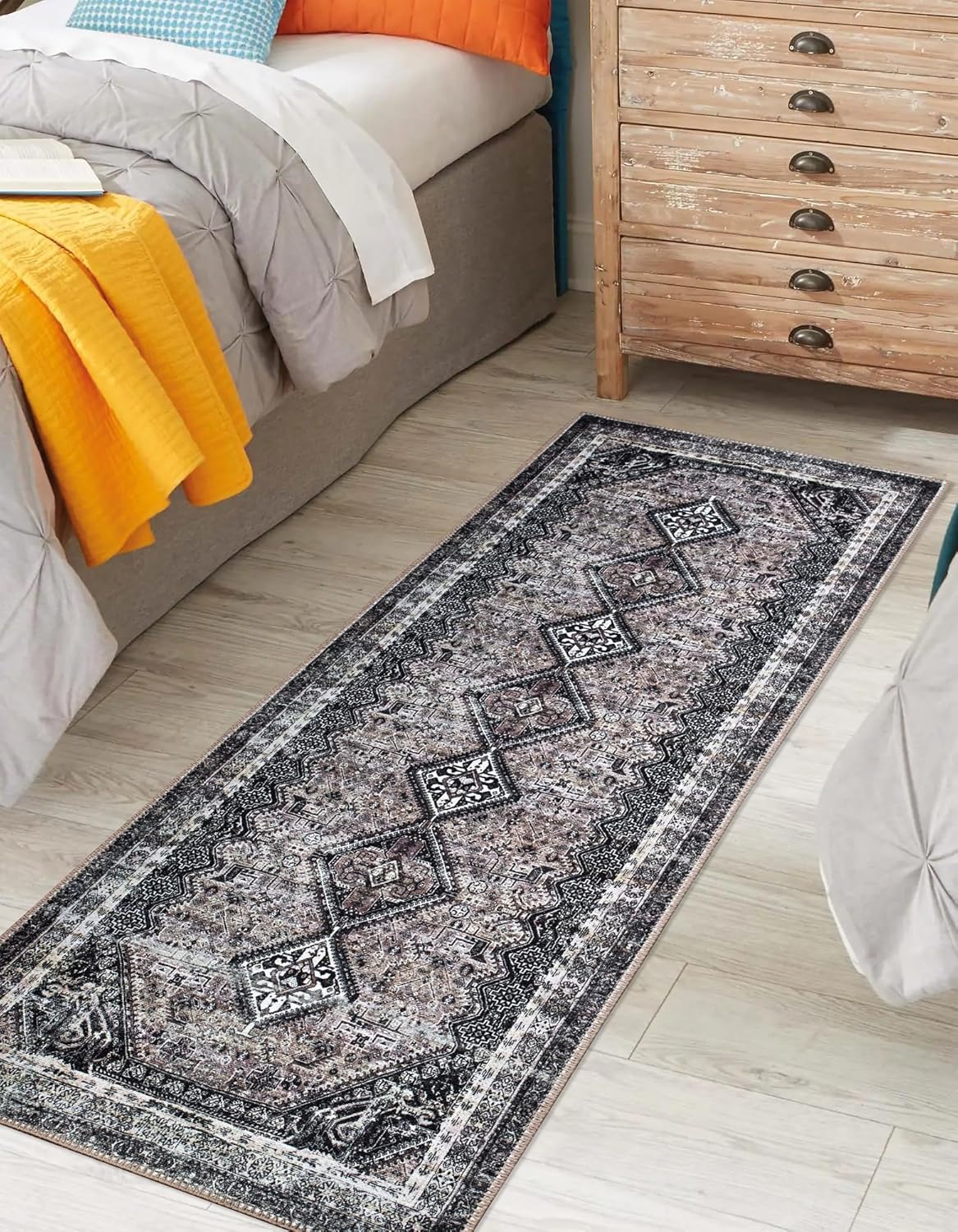 Keen Home Design 2x7 Rug - Machine Washable Runner Rug with Non-Slip Backing, Ideal for Hallway