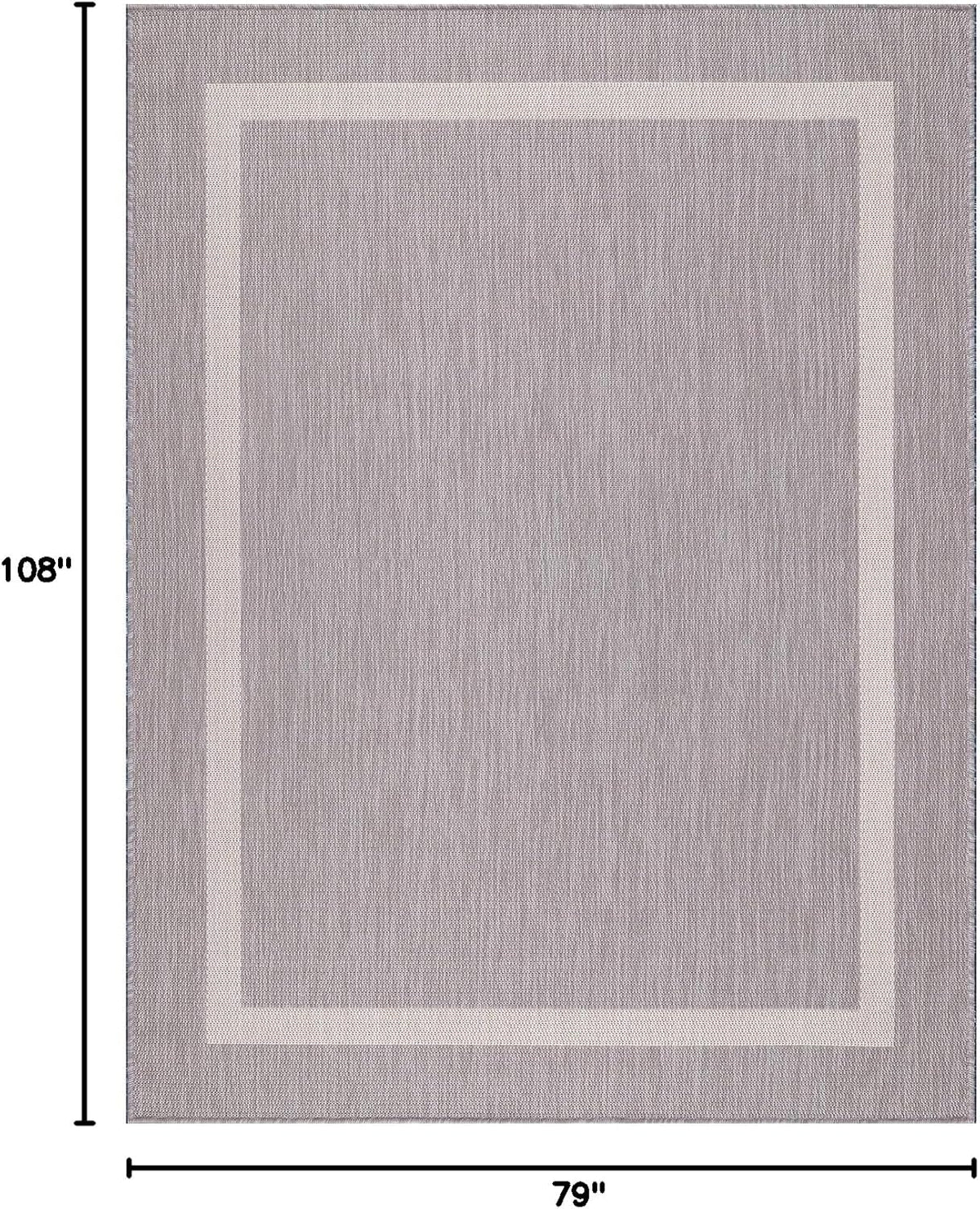 Bordered Outdoor Rug 6x9 Washable Outside Carpet for Indoor Patio Porch Waterproof Easy Cleaning