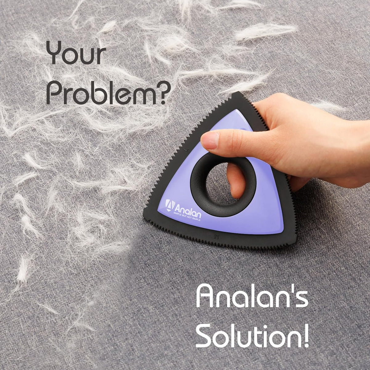 Analan Mini Pet Hair Remover for Car Detailing Supplies, Carpet Dog Hair Remover for Car Interior