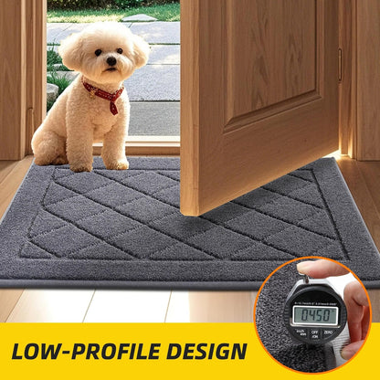 JSEI Dirt Trapper Door Mat 36"x60", Non-Slip Washable Entryway Mats, Dog Door Mat, Stain Resistant