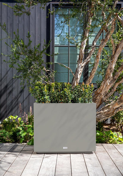 Veradek Block Series Span Plastic Planter - Tall Rectangular Planter for Indoor or Outdoor