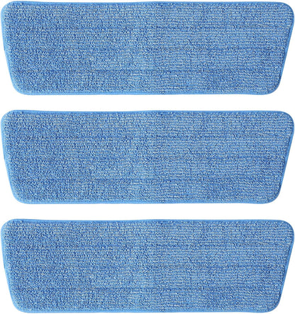 3 Pack Microfiber Mop Pads, Mop Replacement Pads Refills Floor Spray Mop Pads Wet Moping Pads