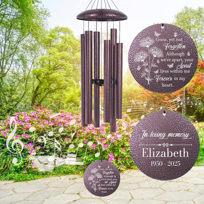 ASTARIN Engraving Wind Chimes for Loss of Loved One, Personalized Wind Chimes Memorial, Bereavement