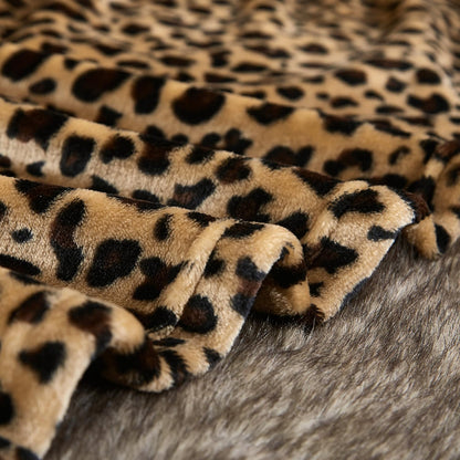 MERRYLIFE Leopard Throw Blanket Decorative Fleece Throw | Ultra-Plush Colorful Oversized | Couch