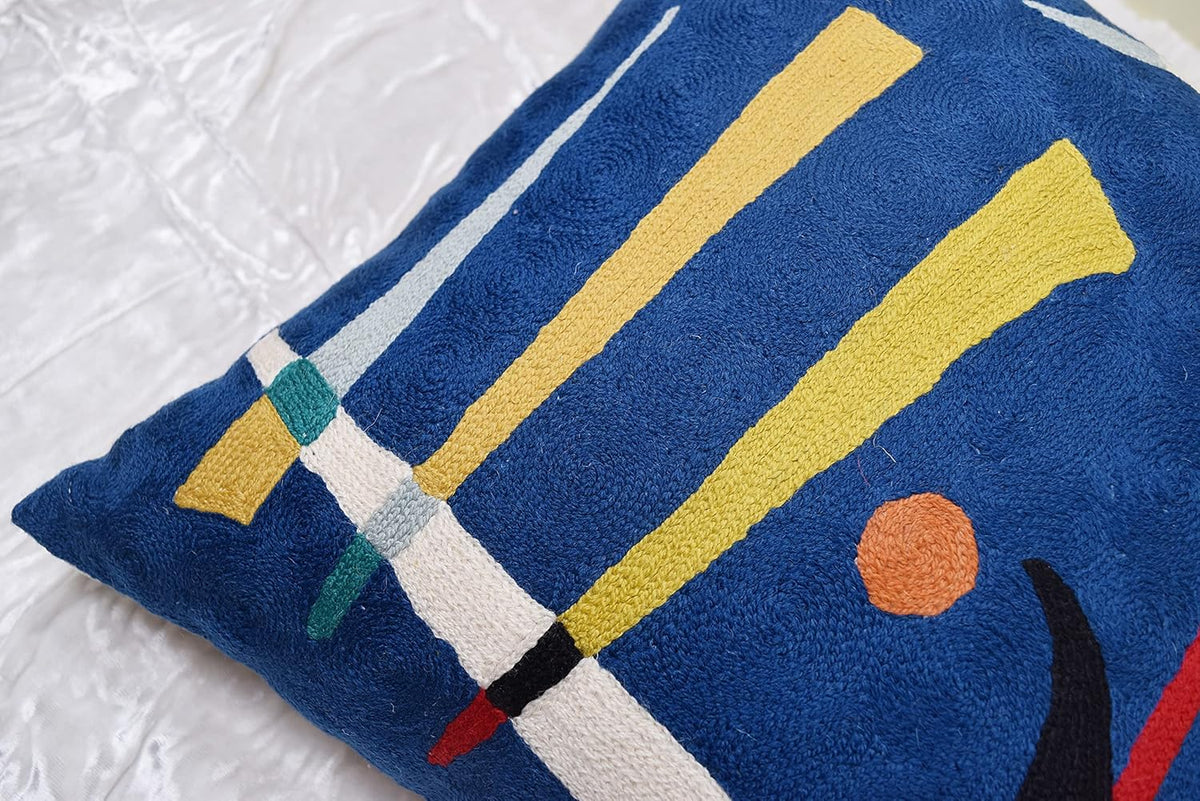 Kandinsky Abstract Pillow Cover - Blue | Modern Throw Pillows | Contemporary Chair Pillow | Modern