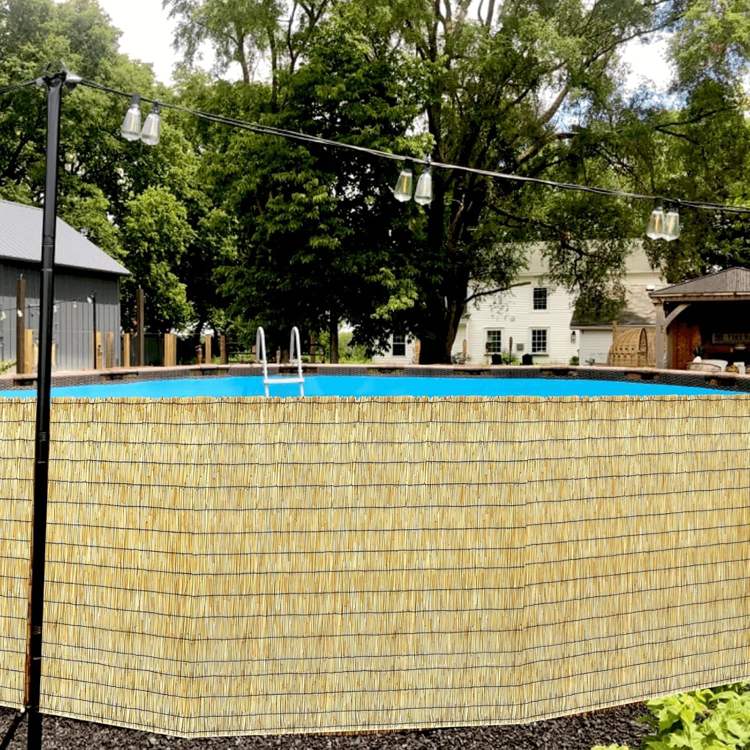 Bamboo Reed Fencing, Natural Bamboo Fence Rolls 6 Feet High, Decorative Privacy Screen Reed