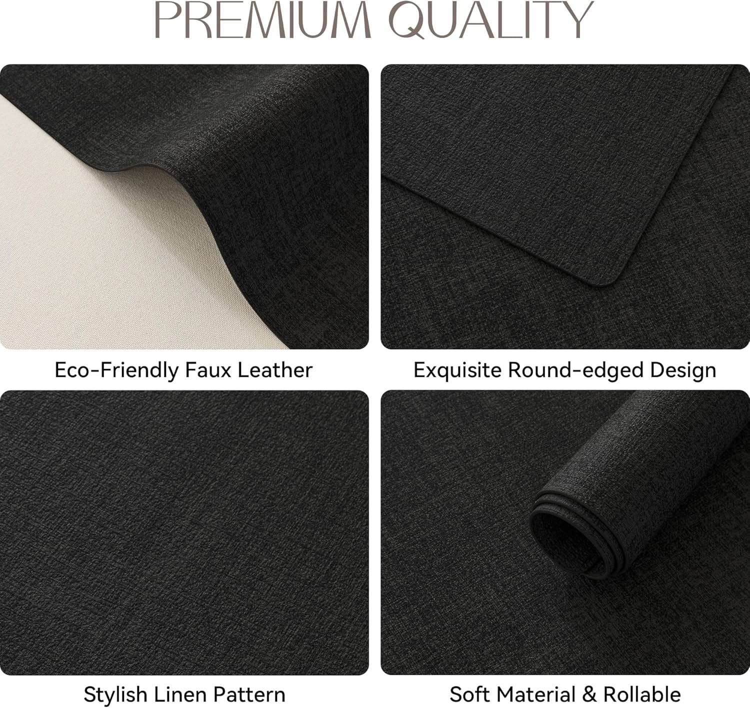 Romanstile Vinyl Placemats Set of 4-12 X 18 Inch - Heat Resistant Place Mats 100% Waterproof