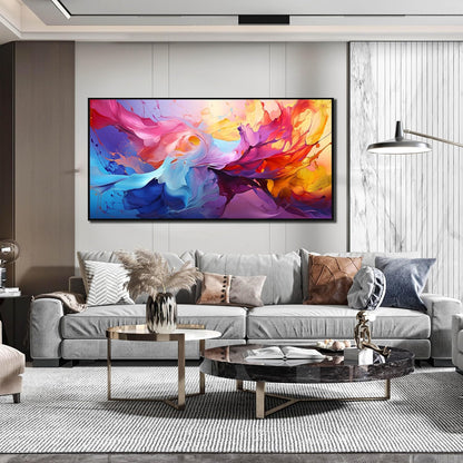 Abstract Wall Art for Living Room, Colorful Canvas Wall Decor for Bedroom, Framed Picture Print
