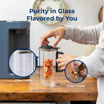 Bluevua RO100ROPOT-LITE Countertop Reverse Osmosis Water Filter System, 5 Stage Purification, 3:1