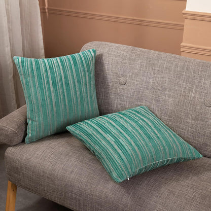 Yeiotsy Decorative Pillow Covers Teal, Pack of 2, Modern Striped Throw Pillow Cases Geometric