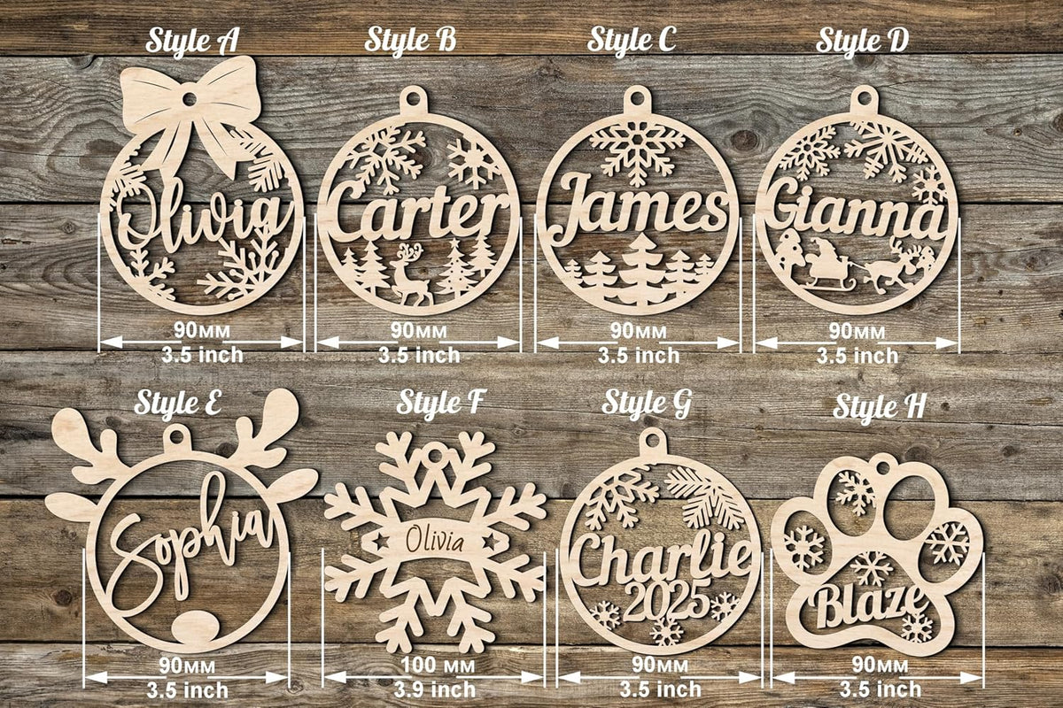 Personalized Christmas Ornaments with Names - Custom Christmas Ornament for Kids and Adults, Custom
