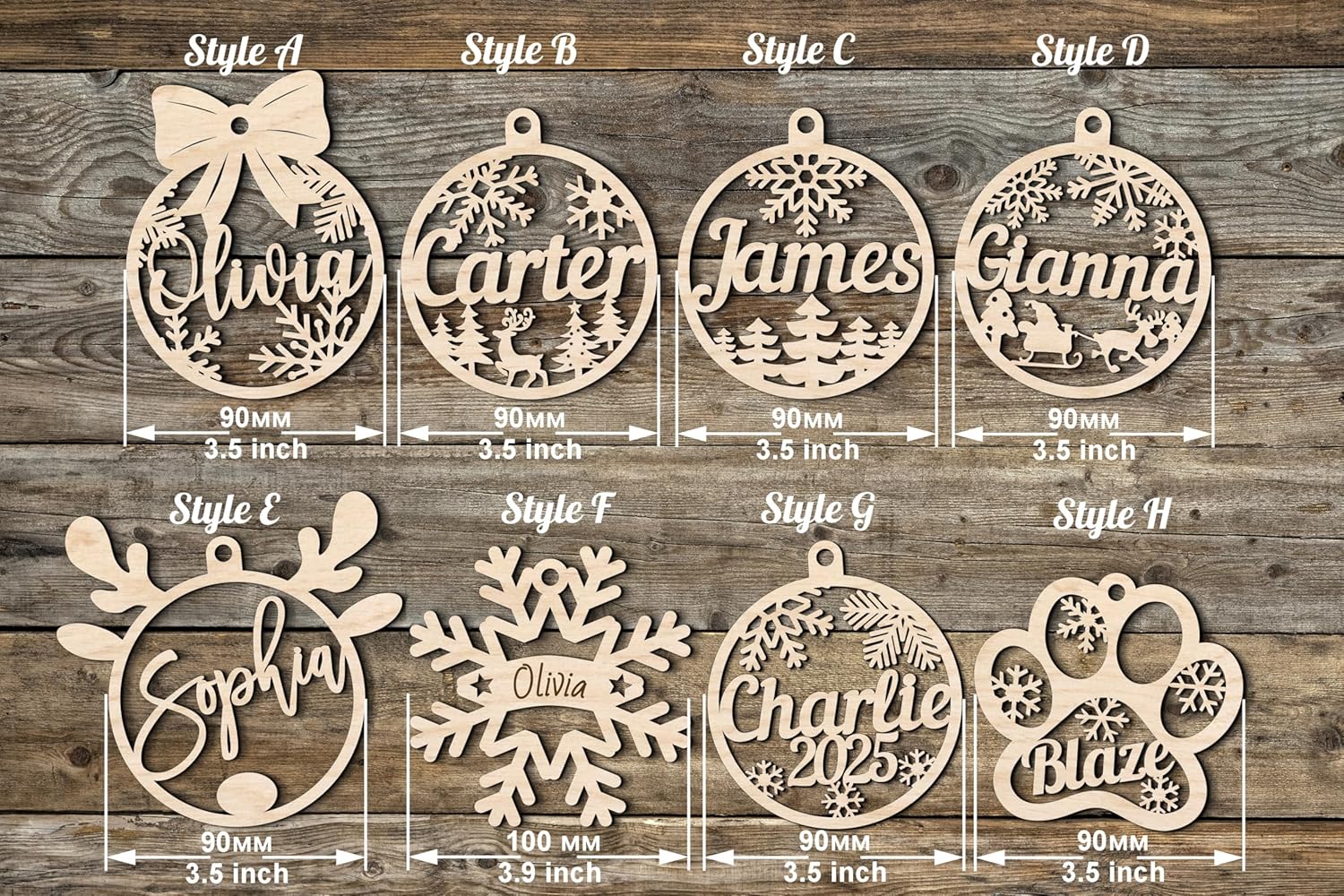 Personalized Christmas Ornaments with Names - Custom Christmas Ornament for Kids and Adults, Custom